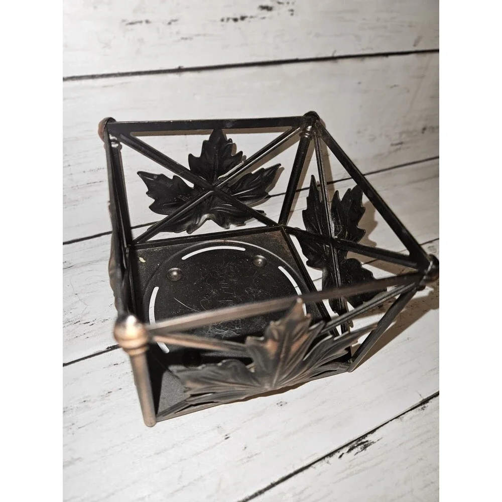 Bath and Bodyworks Leaf Cooper Candle Holder Fall Autumn Decor